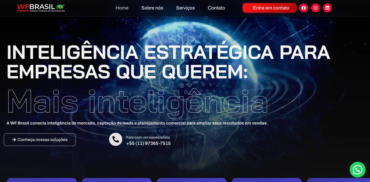 Site da WF Brasil